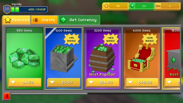 Gem offers in the Store