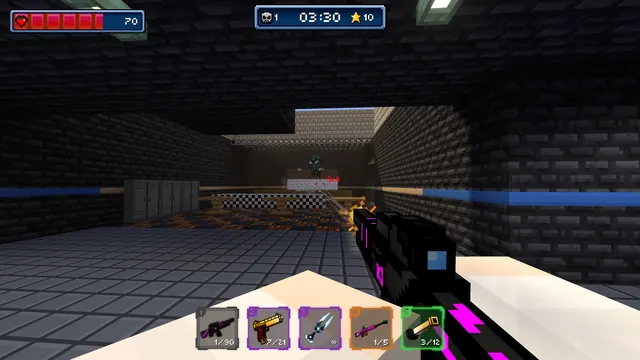 A sniper duel in the Prison cafeteria
